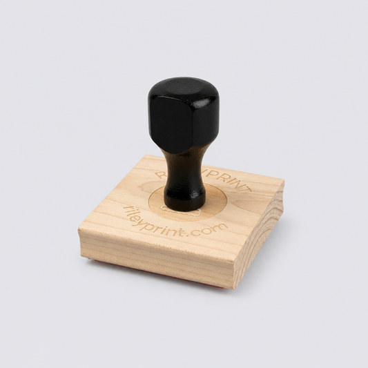Wood Stamp ¦ Wood-Mounted Rubber Stamp With Classic Handle ¦ US