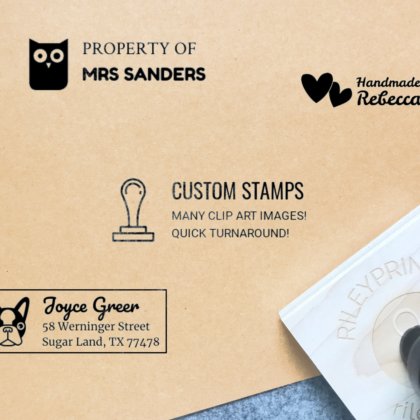 Rectangular Wood Stamp﹘US