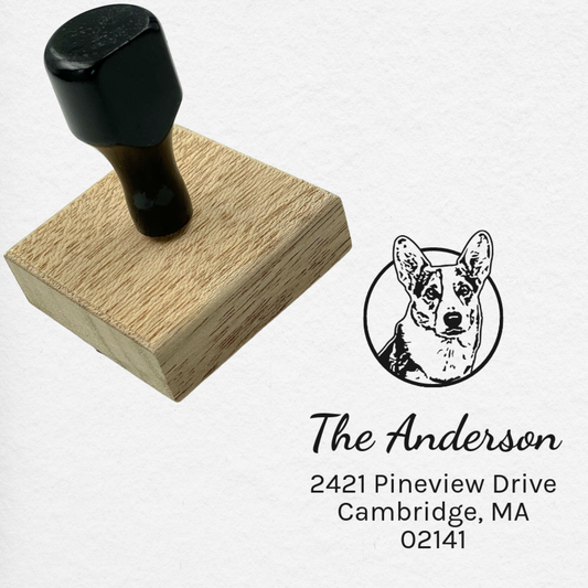 Face Stamp﹘1½" x 2" Wood Stamp﹘US